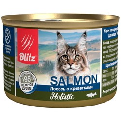 Корм для кошек Blitz Salmon/Shrimps Canned 4.8 kg