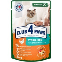 Корм для кошек Club 4 Paws Sterilised Pouch 0.9 kg
