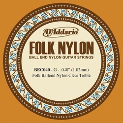 Струны DAddario Folk Nylon Ball End Single 040
