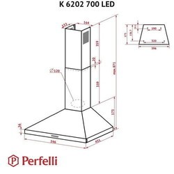 Вытяжки Perfelli K 6202 I 700 LED