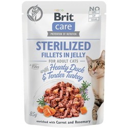 Корм для кошек Brit Care Sterilized Fillets in Felly with Hearty Duck 0.08 kg
