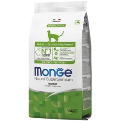 Корм для кошек Monge Speciality Line Monoprotein Adult Rabbit 1.5 kg