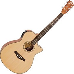 Акустические гитары Gear4music Deluxe Single Cutaway Electro Acoustic Guitar Padauk