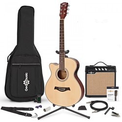 Акустические гитары Gear4music Single Cutaway Left Handed Electro Acoustic Guitar Complete Pack