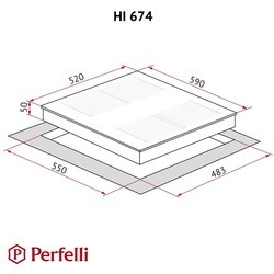 Варочные поверхности Perfelli HI 674 GR