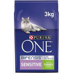 Корм для кошек Purina ONE Sensitive Turkey 3 kg