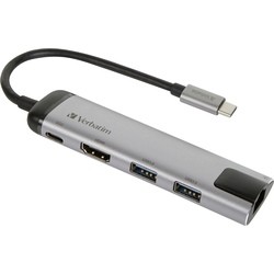 Картридеры и USB-хабы Verbatim USB-C Multiport Hub