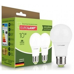 Лампочки Eurolamp LED EKO A60 10W 3000K E27 2 pcs