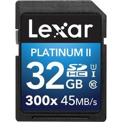 Карты памяти Lexar Platinum II 300x SDHC 32Gb