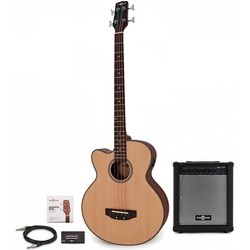 Акустические гитары Gear4music Left Handed Electro Acoustic Bass Guitar 35W Amp Pack