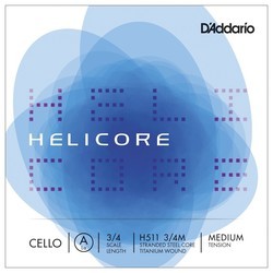 Струны DAddario Helicore Single A Cello 3/4 Medium