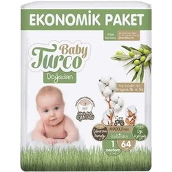 Подгузники (памперсы) Baby Turco Diapers Newborn / 64 pcs