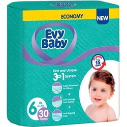 Подгузники (памперсы) Evy Baby Diapers 6 / 30 pcs