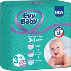 Подгузники (памперсы) Evy Baby Diapers 3 / 24 pcs