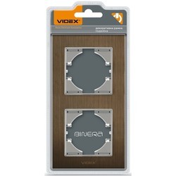 Рамки для розеток и выключателей Videx VF-BNFRA2V-CH