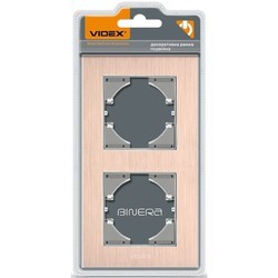 Рамки для розеток и выключателей Videx VF-BNFRA2V-CP