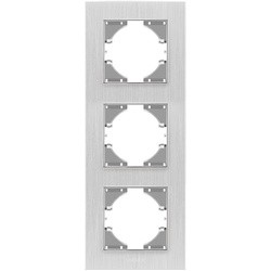 Рамки для розеток и выключателей Videx VF-BNFRA3V-SL