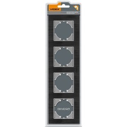 Рамки для розеток и выключателей Videx VF-BNFRA4H-SL