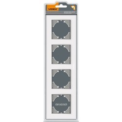 Рамки для розеток и выключателей Videx VF-BNFRG4H-W