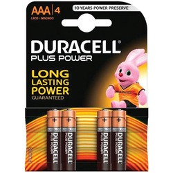 Аккумуляторы и батарейки Duracell 4xAAA Plus Power