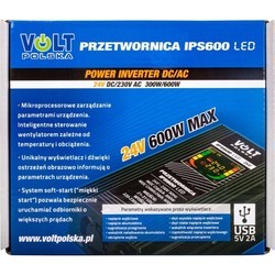 Автомобильные инверторы Volt Polska IPS-600 LED 24/230V