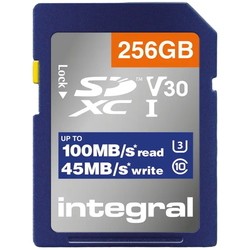 Карты памяти Integral High Speed SDXC V30 UHS-I U3 100MB/s 256Gb