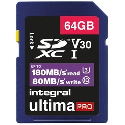 Карты памяти Integral Professional High Speed SDXC V30 UHS-I U3 64Gb