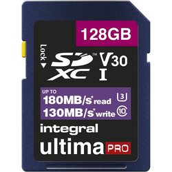 Карты памяти Integral Professional High Speed SDXC V30 UHS-I U3 128Gb