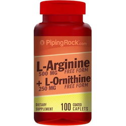Аминокислоты PipingRock L-Arginine + L-Ornithine 100 cap