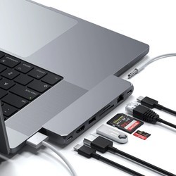 Картридеры и USB-хабы Satechi Aluminum Type-C Pro Hub Max Adapter (серебристый)