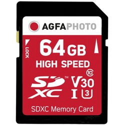 Карты памяти Agfa SDXC High Speed UHS-I U1 V10 64Gb
