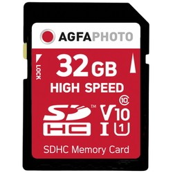 Карты памяти Agfa SDHC High Speed UHS-I U1 V10 32Gb