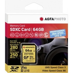 Карты памяти Agfa Professional High Speed SDXC U3 V90 256Gb