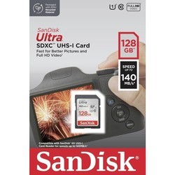 Карты памяти SanDisk Ultra SDXC UHS-I 140MB/s Class 10 128Gb