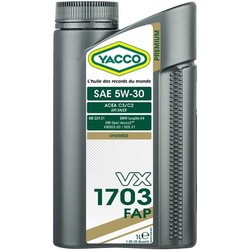 Моторные масла Yacco VX 1703 FAP 5W-30 1L