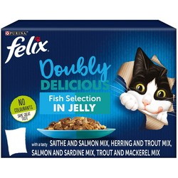 Корм для кошек Felix Doubly Delicious Fish Selection in Jelly 72 pcs