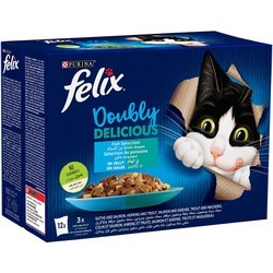 Корм для кошек Felix Doubly Delicious Fish Selection in Jelly 72 pcs