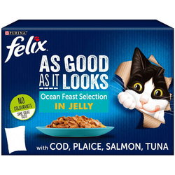 Корм для кошек Felix As Good As It Looks Ocean Feast Selection in Jelly 24 pcs