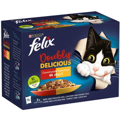 Корм для кошек Felix Doubly Delicious Countryside Meaty Selection 12 pcs