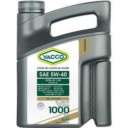 Моторные масла Yacco VX 1000 LL 5W-40 4L