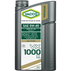 Моторные масла Yacco VX 1000 LL 5W-40 2L