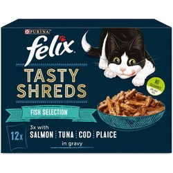 Корм для кошек Felix Tasty Shreds Fish Selection in Gravy 12 pcs