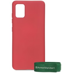 Чехлы для мобильных телефонов ArmorStandart Icon Case for Galaxy A51 + Sticky Tape Cactus (красный)