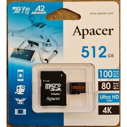 Карты памяти Apacer microSDXC UHS-I U3 V30 A2 128Gb