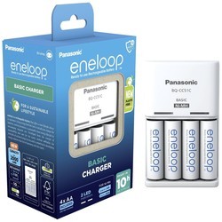Зарядки аккумуляторных батареек Panasonic Basic Charger + Eneloop 4xAAA 800 mAh