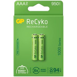 Аккумуляторы и батарейки GP Recyko 2xAAA 950 mAh