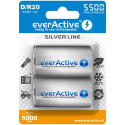 Аккумуляторы и батарейки everActive Silver Line 2xD 5500 mAh