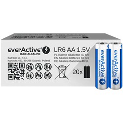 Аккумуляторы и батарейки everActive Blue Alkaline 40xAA
