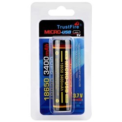 Аккумуляторы и батарейки TrustFire 1x18650 3400 mAh micro USB