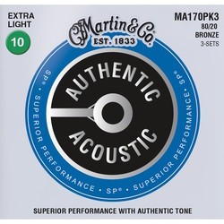 Струны Martin Authentic Acoustic SP Bronze 10-47 (3-Pack)